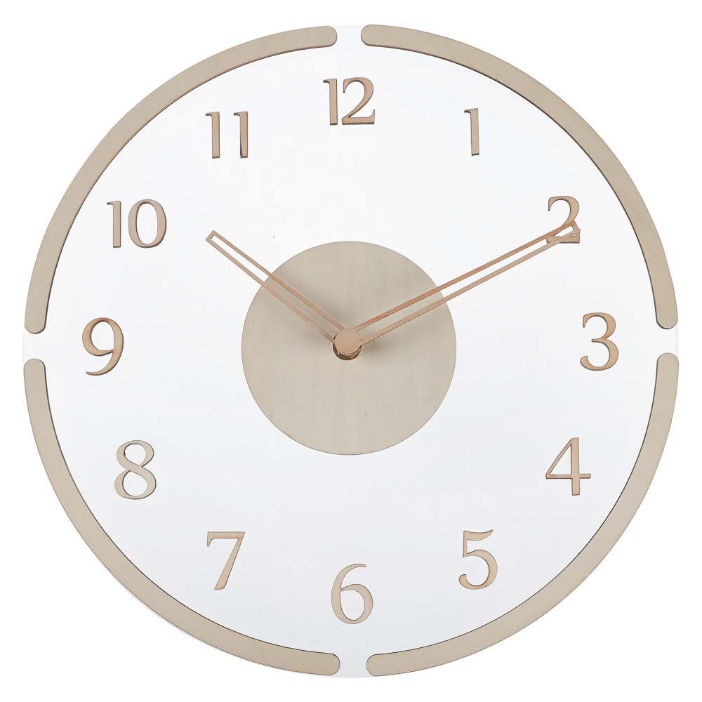 Часы настенные круглые, d30 см, 1xАА, МДФ, пластик, арт08-13, арт.№ 581-045