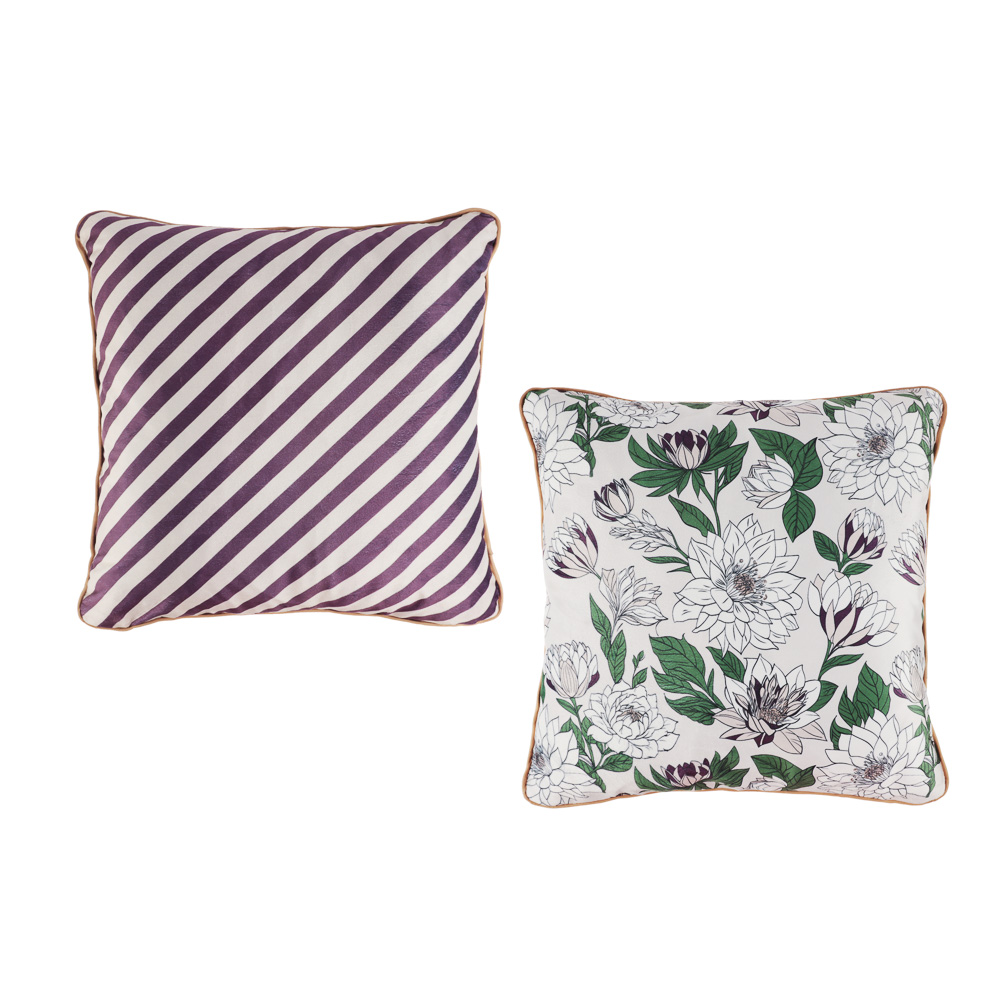 PROVANCE Хейзел Чехол для подушки 40х40см, велюр, 100% полиэстер, 2 дизайна, арт.№ 497-103