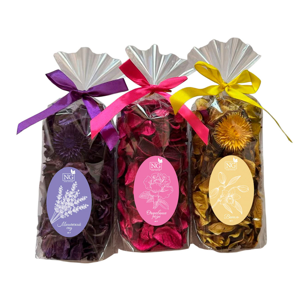 NEW GALAXY Ароматизатор Попурри, ваниль, магический сад, очарование розы, арт.№ 778-302