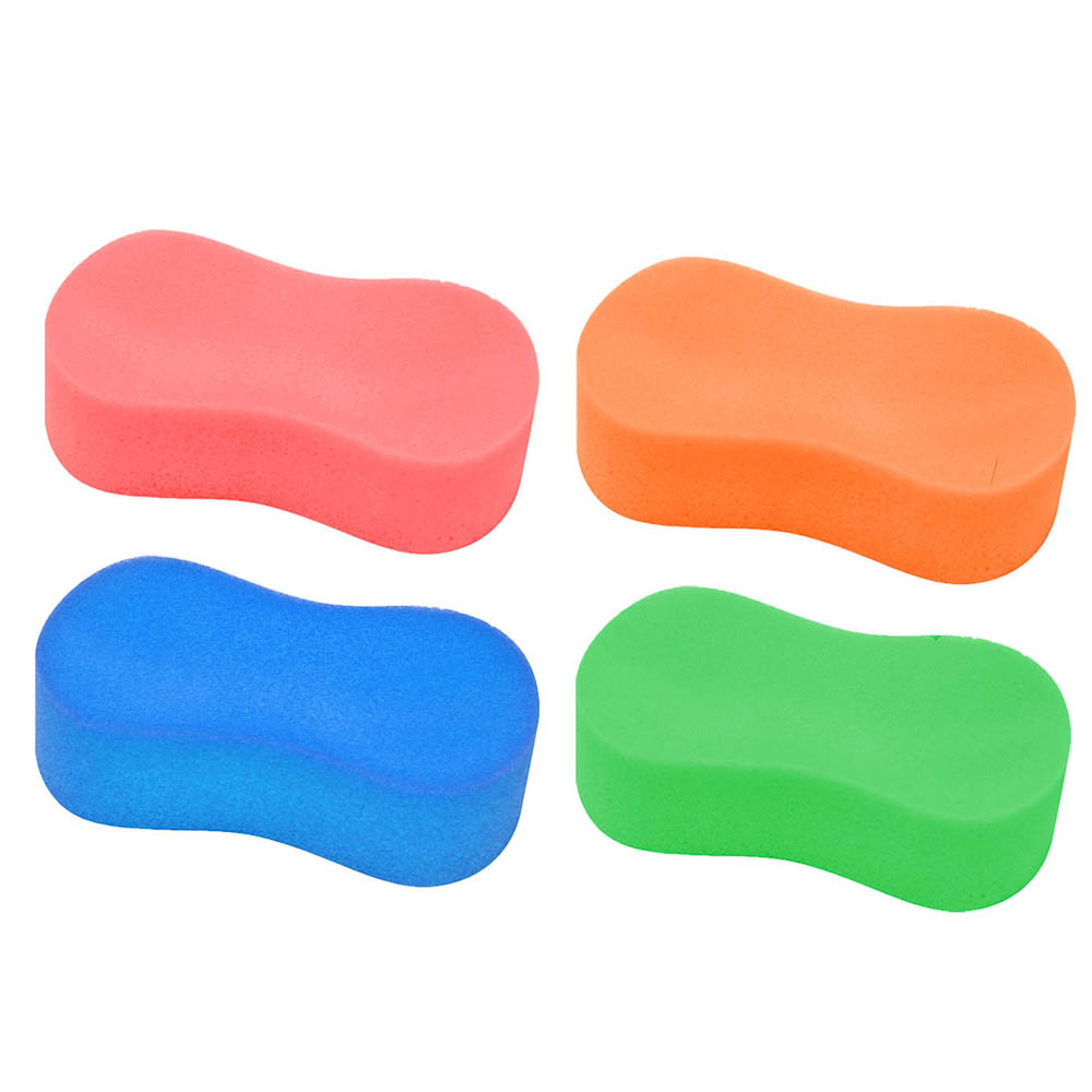 Губка для тела "Восьмёрка", пенополиуретан эластичный, 14,7x8,2x3,7 см (+/-5мм), цвета МИКС, арт.№ 361-163