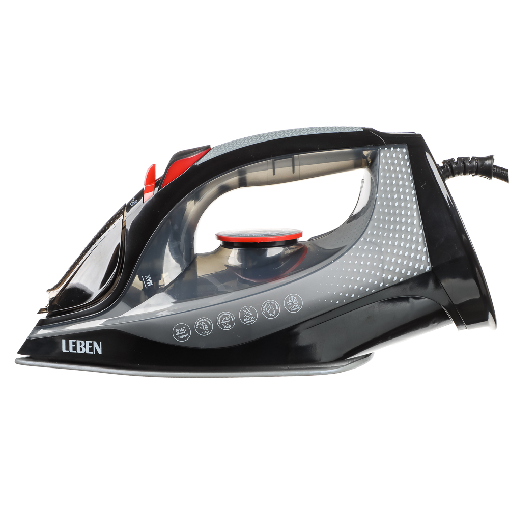 LEBEN Утюг 2600ВТ керам, антинакипь антикапля шнур 2,2м, арт.№ 249-058