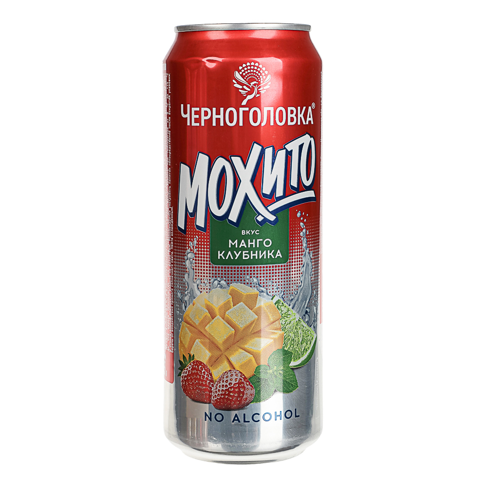 Напиток безалкогольный Черноголовка Mixes "Кокт. Мохито со вкусом клуб. и ман.", 0,45л ж/б, ПАК 12шт, арт.№ 209-033