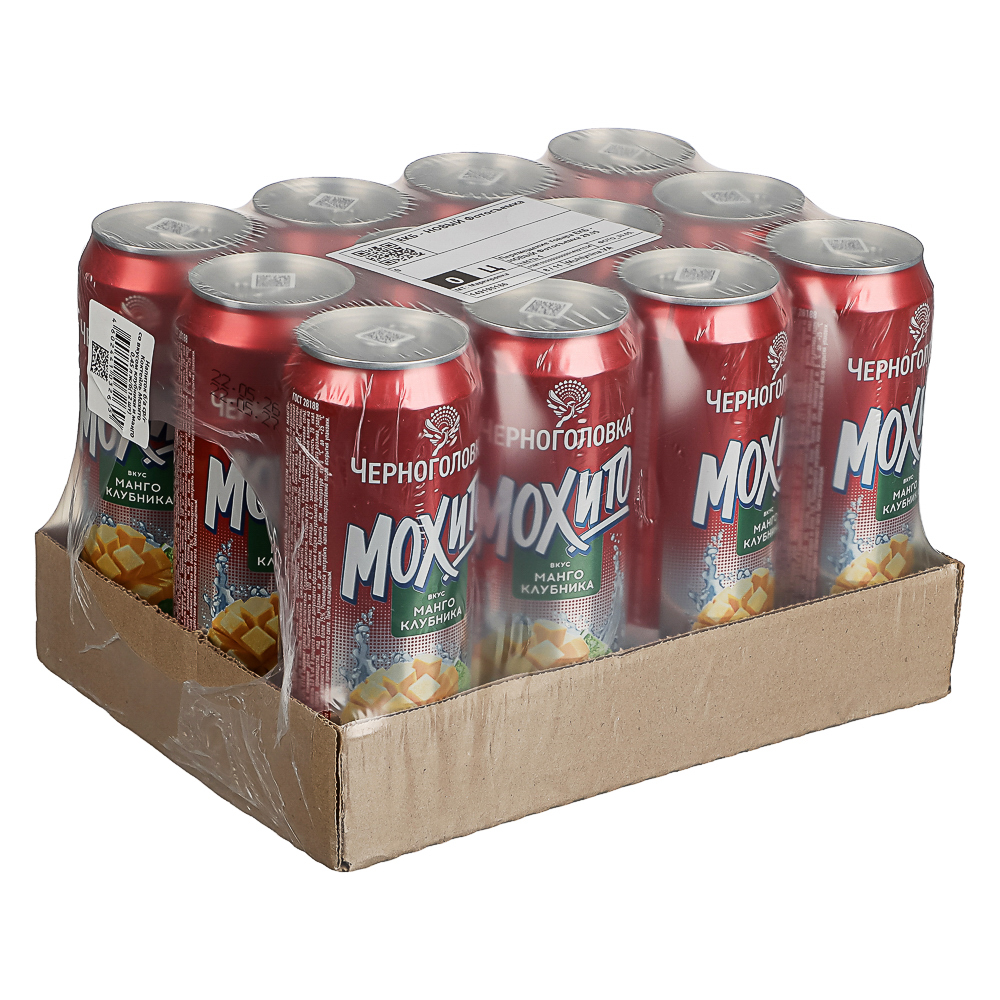 Напиток безалкогольный Черноголовка Mixes "Кокт. Мохито со вкусом клуб. и ман.", 0,45л ж/б, ПАК 12шт, арт.№ 209-033
