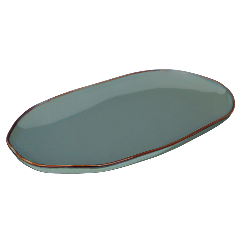 Ivlev Chef Органика Блюдо овальное, 30х18x3см, фарфор, серый, арт.№ 816-391