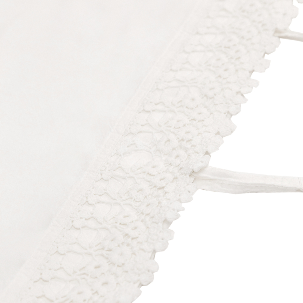 BY COLLECTION Комплект постельного белья с кружевом евро, 100% хлопок, белый, арт.№ 421-291