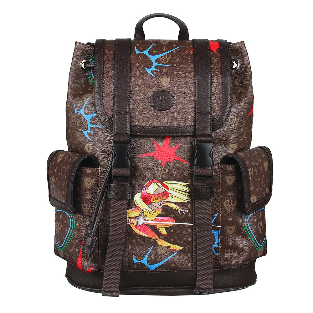 BY Рюкзак подростковый 44х34,5х12,5см "Заря", 1 отд., 2 карм., иск.кожа, арт.№ 254-444