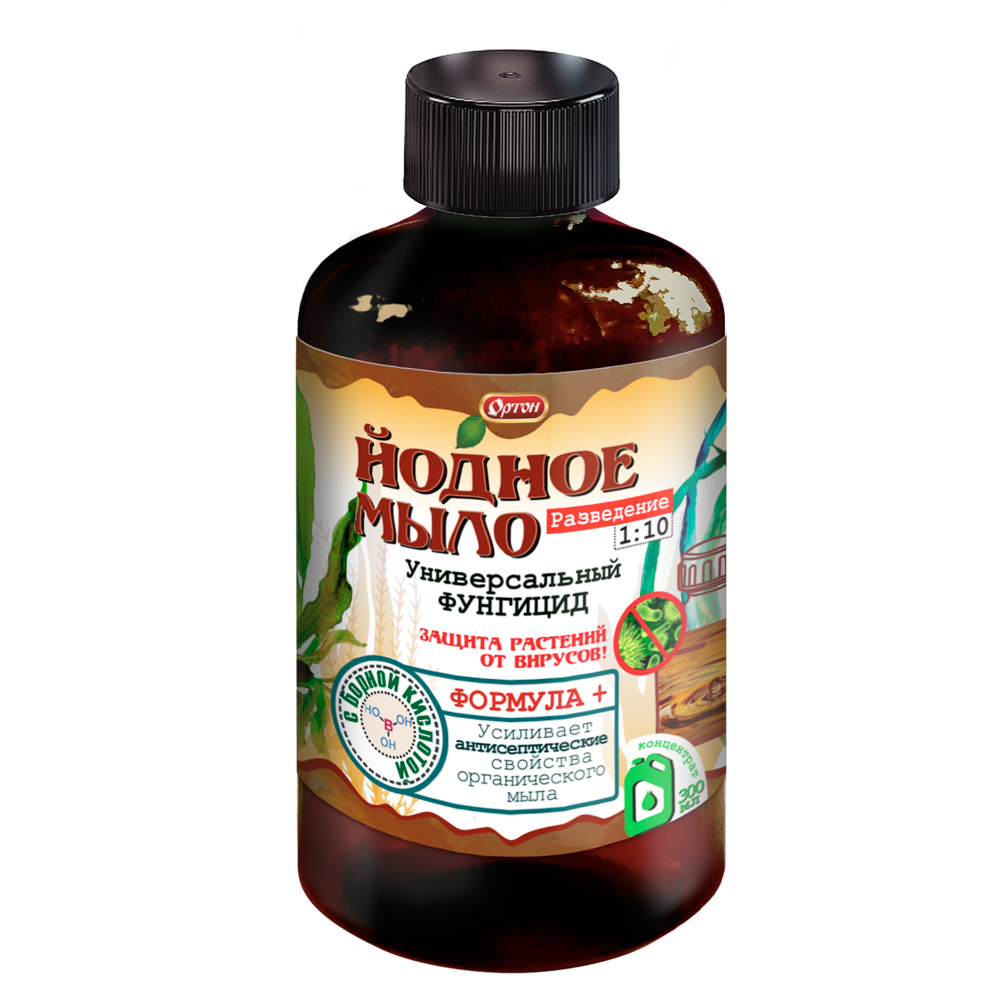 БИОИНСЕКТИЦИД "Йодное мыло" тм Ортон, 300мл, концентрат, арт.№ 189-227