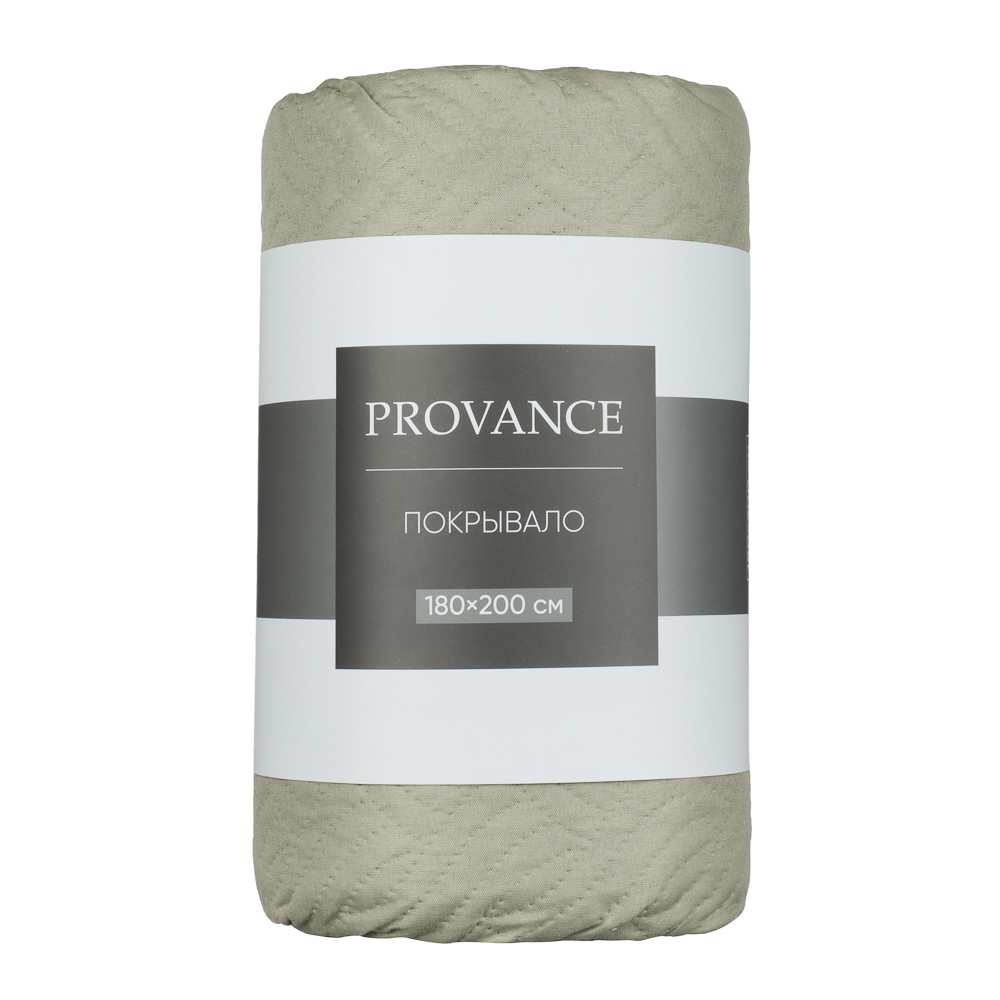 PROVANCE Эвкалипт Покрывало стеганое 180х200см, 100% полиэстер, зеленый, арт.№ 486-011