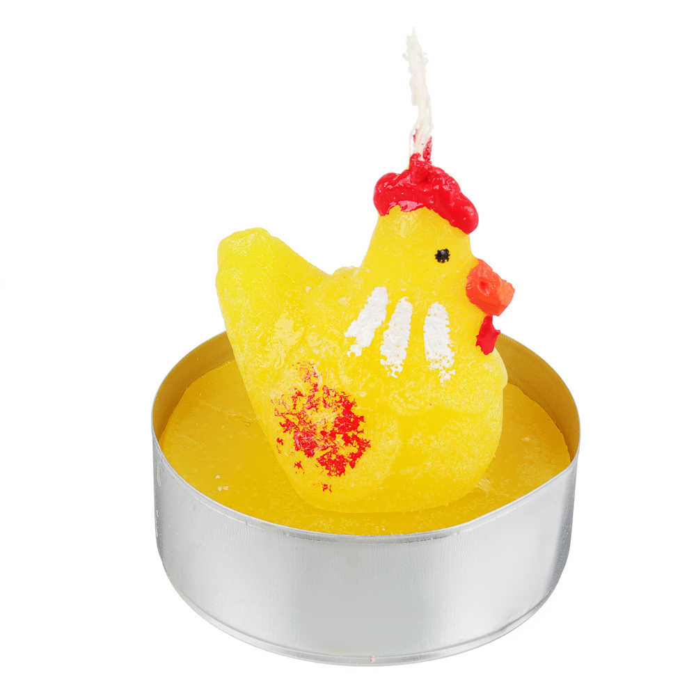 Свеча Пасхальная в гильзе, в форме курочки, 5х4см, парафин, арт.№ 508-635