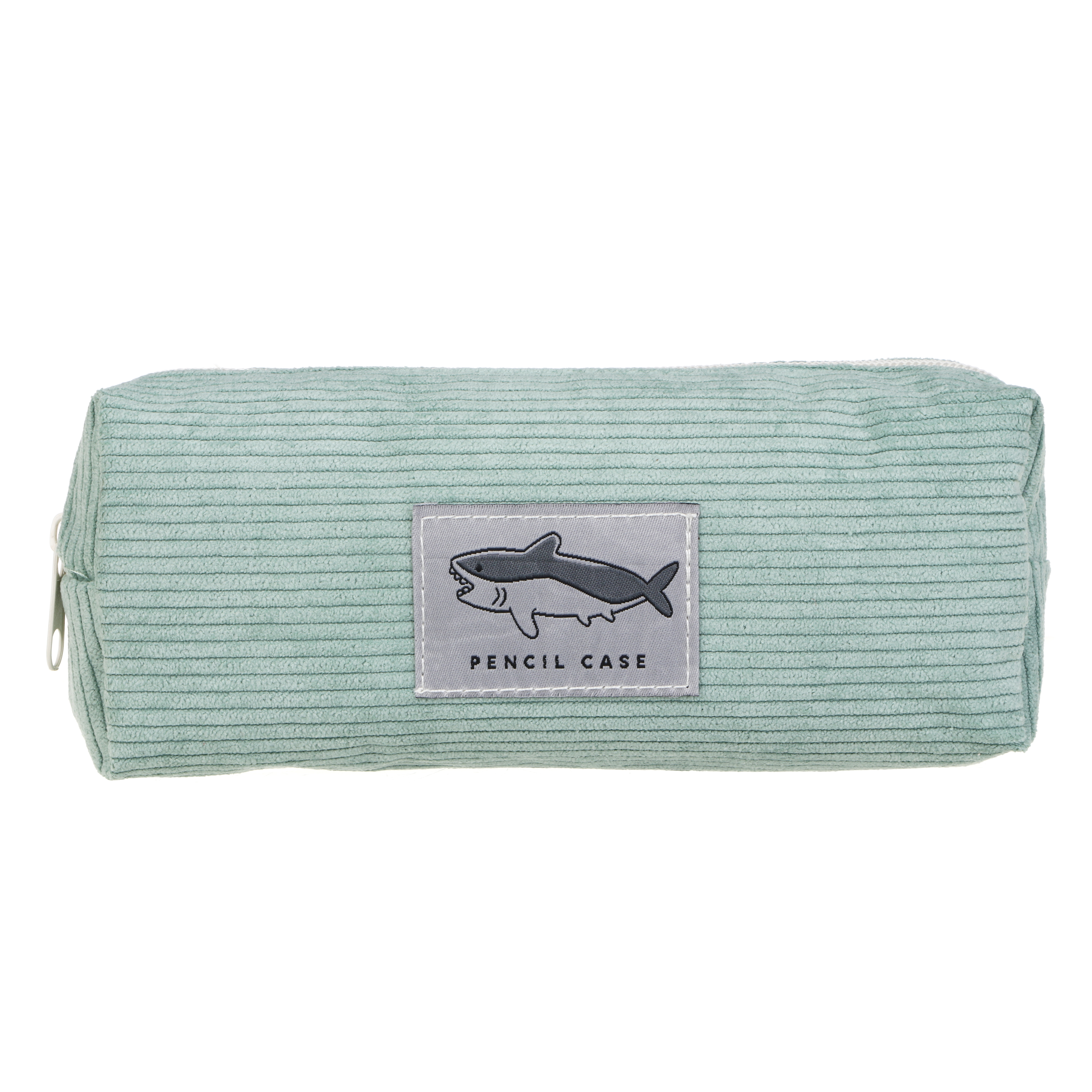 Пенал школьный прямоугольный 19,5х7х4,5 см, 1 отделение на молнии, нашивка, ПЭ под вельвет, 3 цвета, арт.№ 541-006