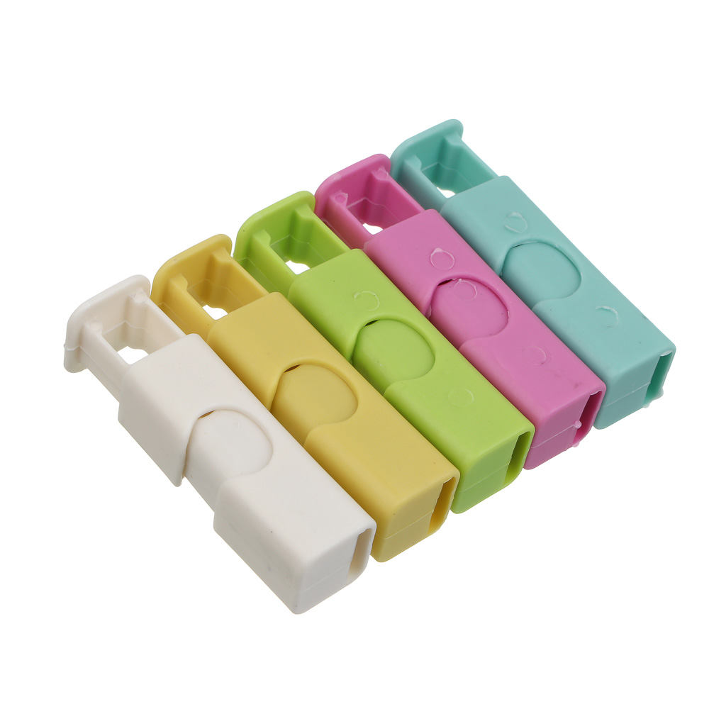 Набор зажимов для пакетов тм VETTA, пластик, 6х1,8 см, 5шт, арт.№ 438-280