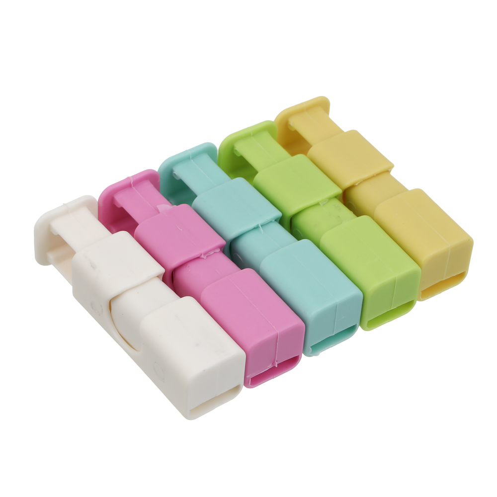 Набор зажимов для пакетов тм VETTA, пластик, 6х1,8 см, 5шт, арт.№ 438-280