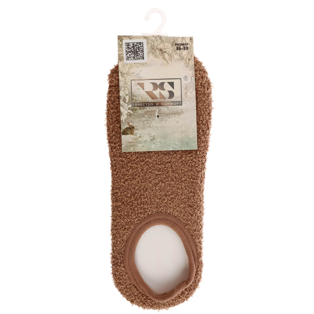 Носки укороченные с нескользящей подошвой, тм RS, 98% полиэстер, 2% спандекс, р. 36-39, RSC1-3, арт.№ 019-518
