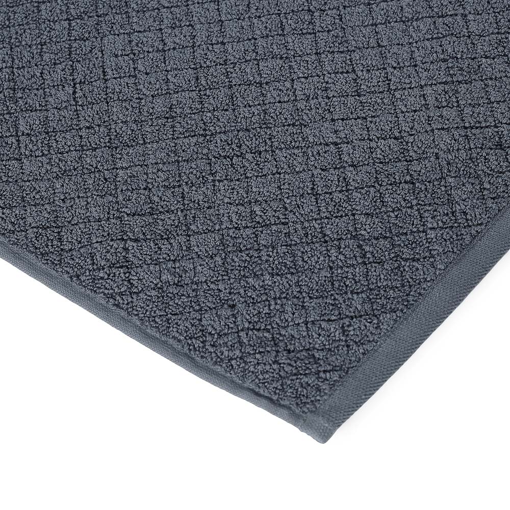 BY COLLECTION Полотенце махровое 50х90см, 100% хлопок, темно-серый, арт.№ 484-036