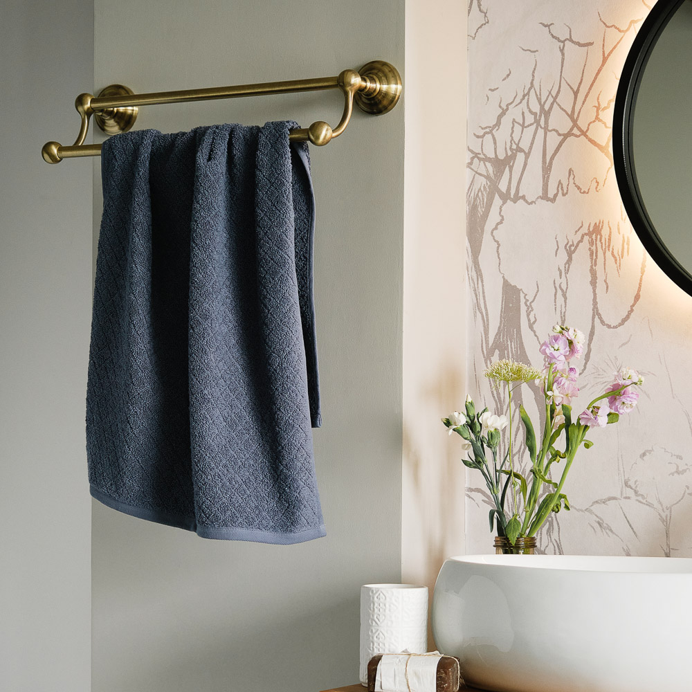 BY COLLECTION Полотенце махровое 50х90см, 100% хлопок, темно-серый, арт.№ 484-036