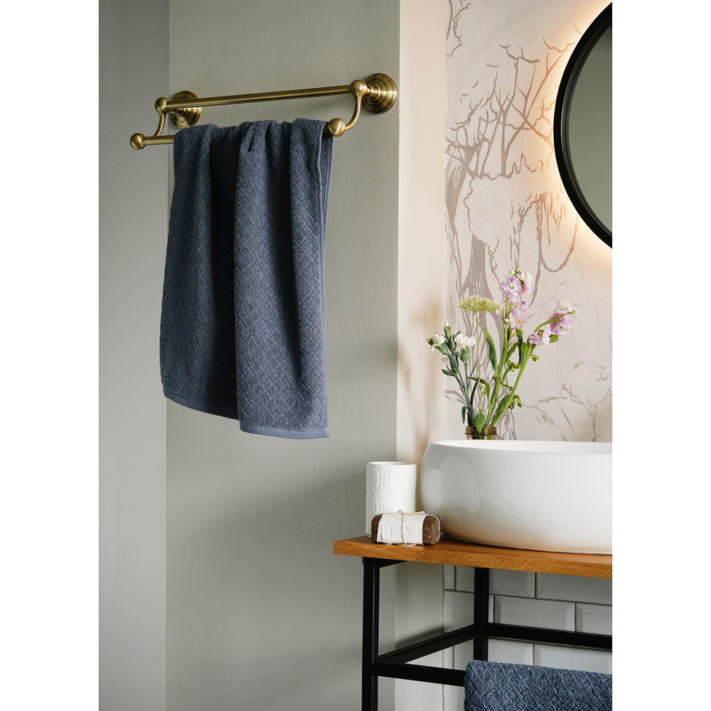 BY COLLECTION Полотенце махровое 50х90см, 100% хлопок, темно-серый, арт.№ 484-036