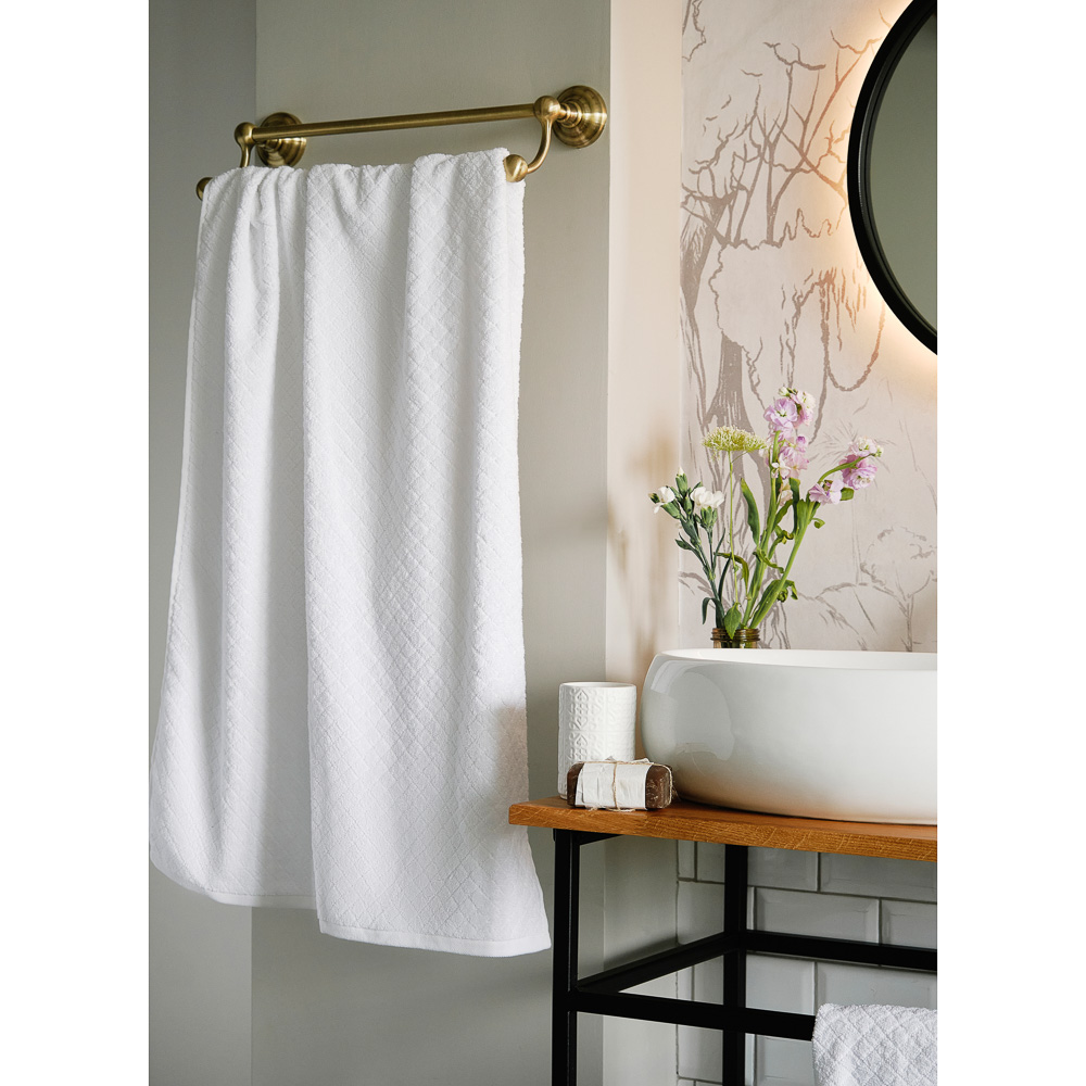 BY COLLECTION Полотенце махровое 70х140см, 100% хлопок, белый, арт.№ 484-039