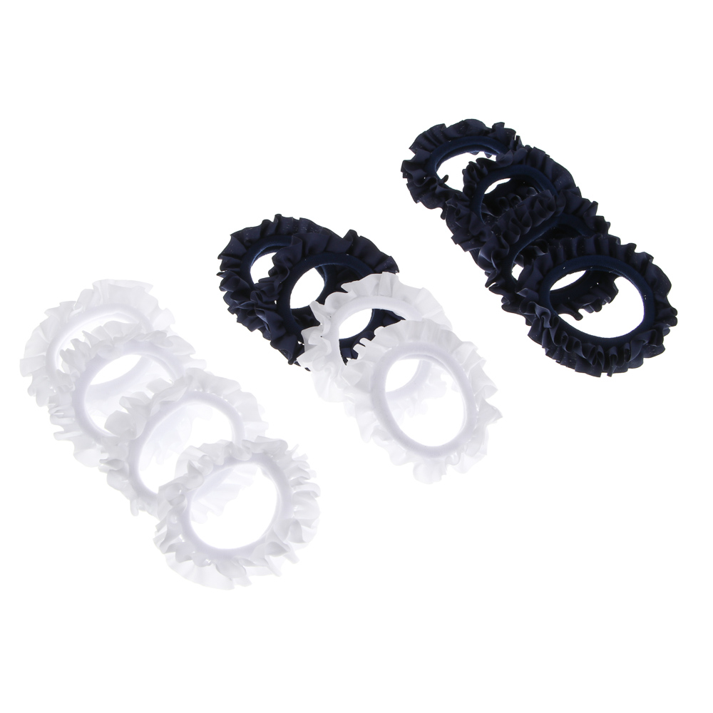 Набор резинок 4 шт с рюшами ЮНИLOOK, 7 см, 3 цвета, арт.№ 322-329