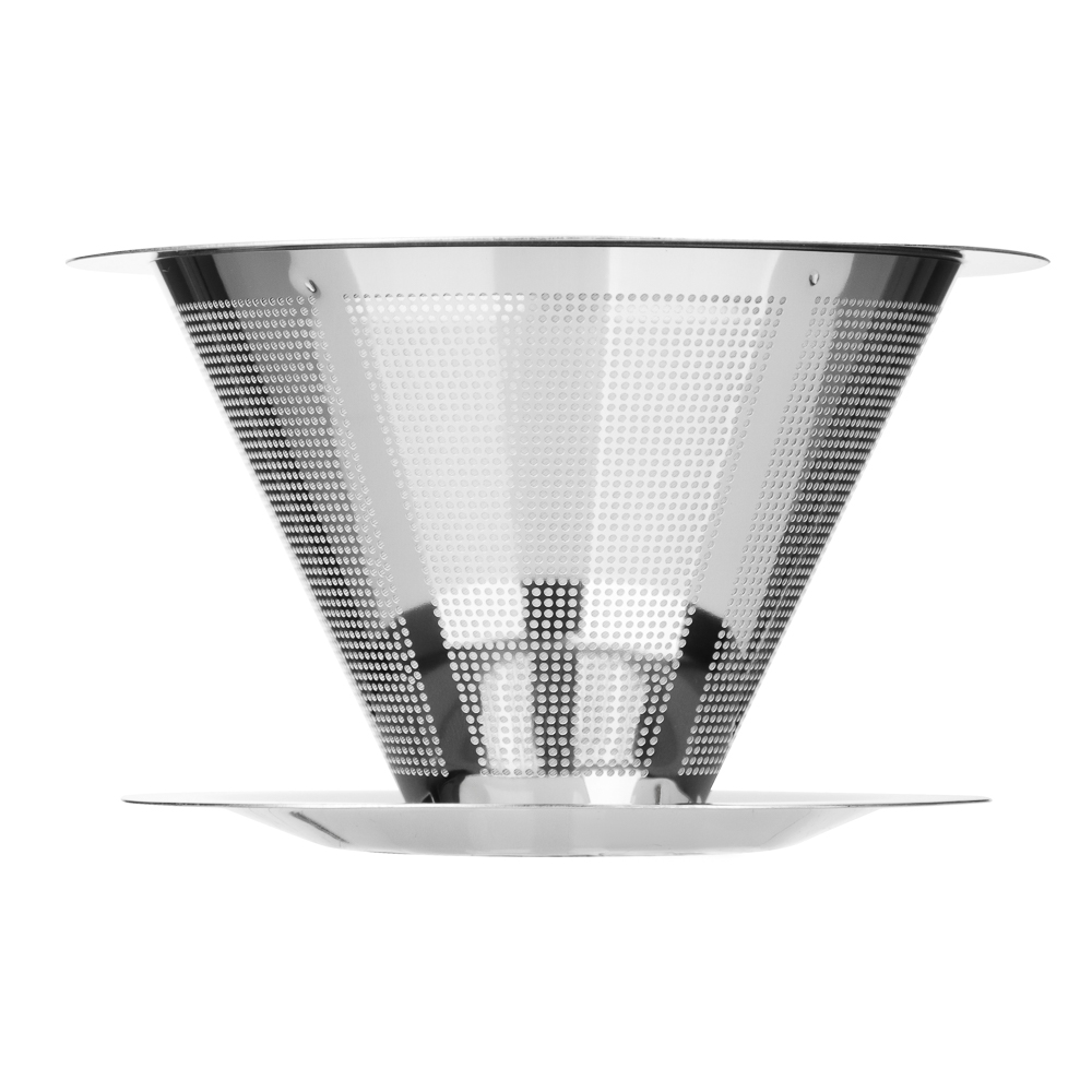 Воронка для кофе 12х8,5х6см, диаметр нижней части 9см, нерж.сталь, арт.№ 850-257