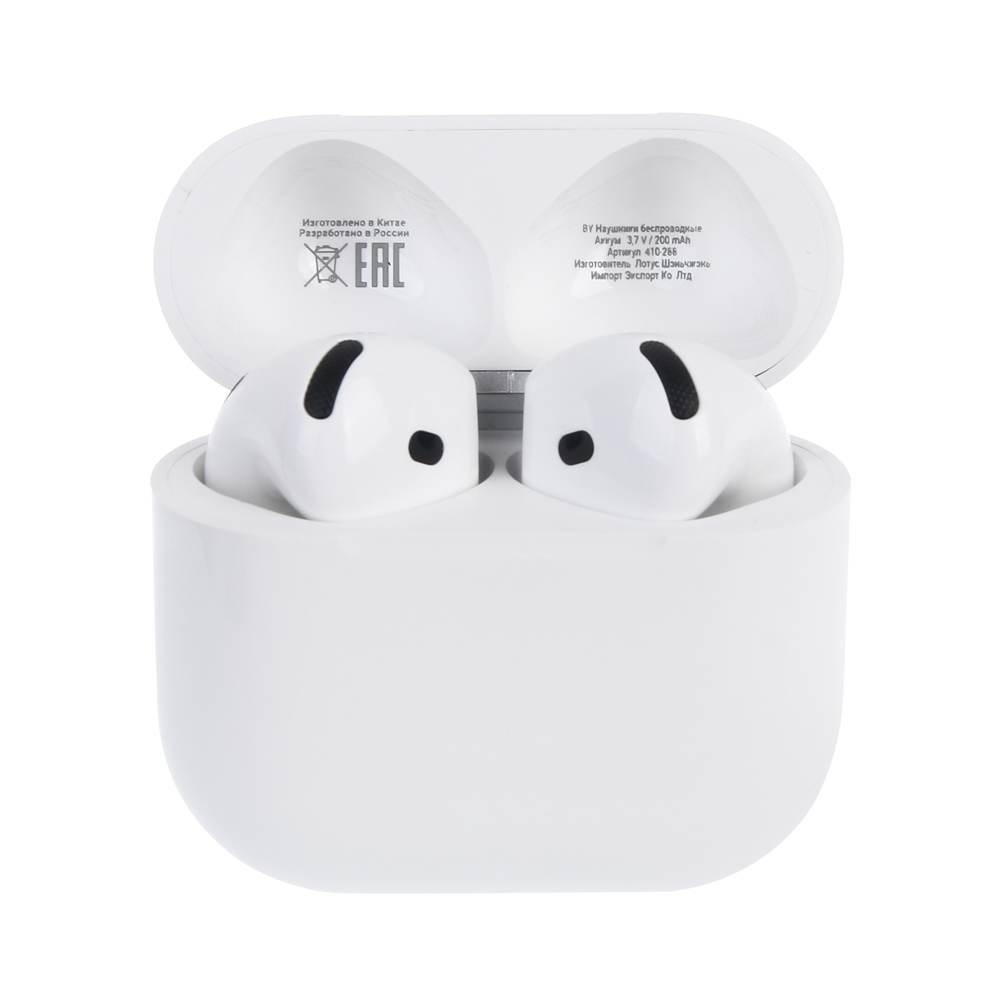BY Наушники беспроводные TWS Space Pods 4, вкладыши, 25/200мАч, BT 5.4, белый, арт.№ 410-288