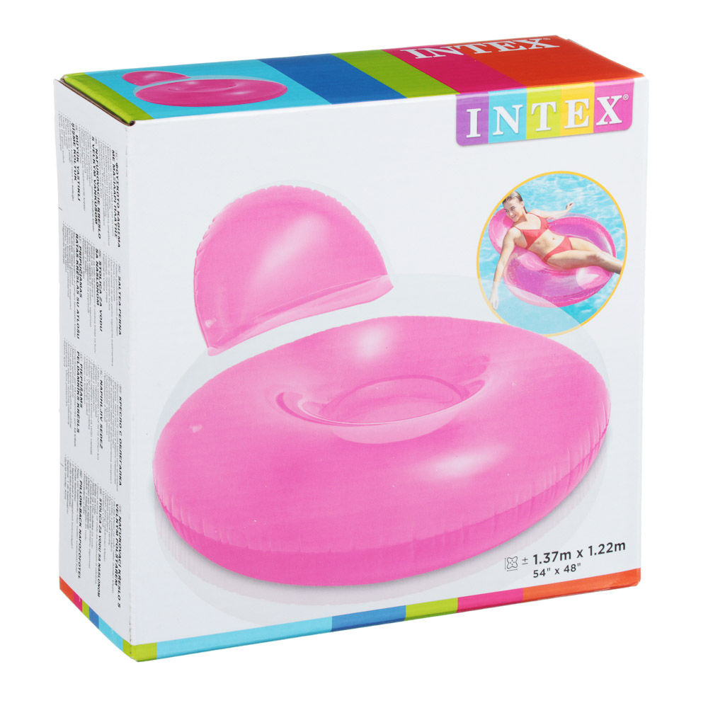 INTEX Круг для купания "Кресло", 137х122см, 2 цвета, 58889EU, арт.№ 109-103