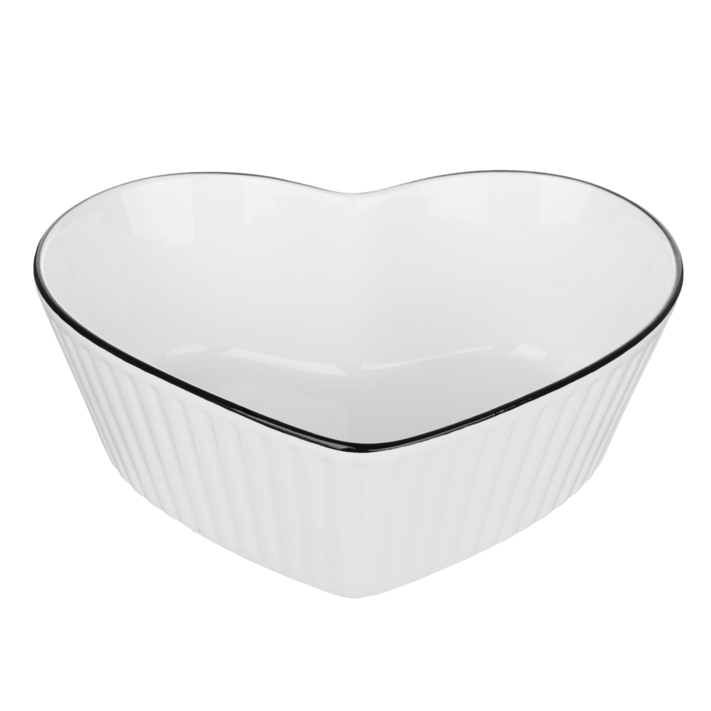 MILLIMI Соло Блюдо в форме сердца, 700мл, 17,5х16х6,5см, фарфор, арт.№ 816-010