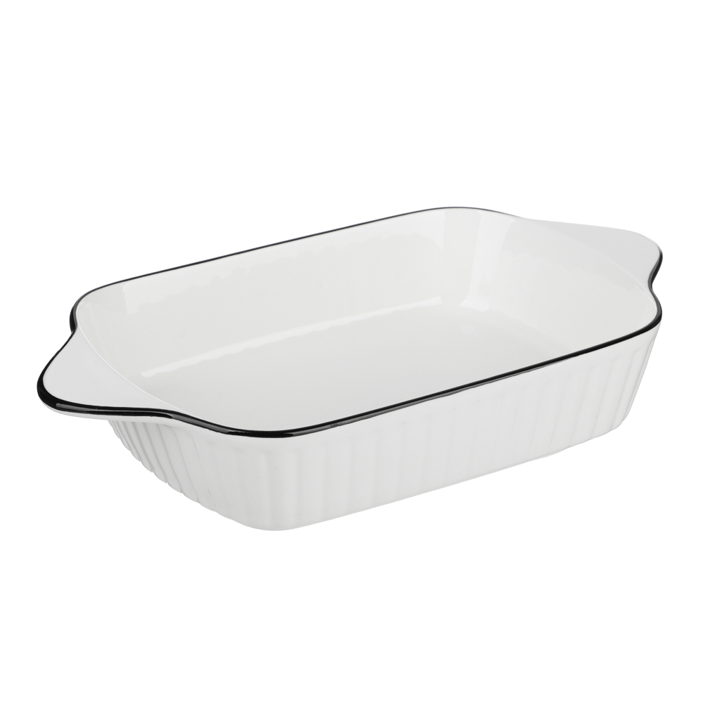 MILLIMI Соло Форма для запекания и сервировки прямоугольная, 800мл, 26,5х14х5см, фарфор, арт.№ 816-011