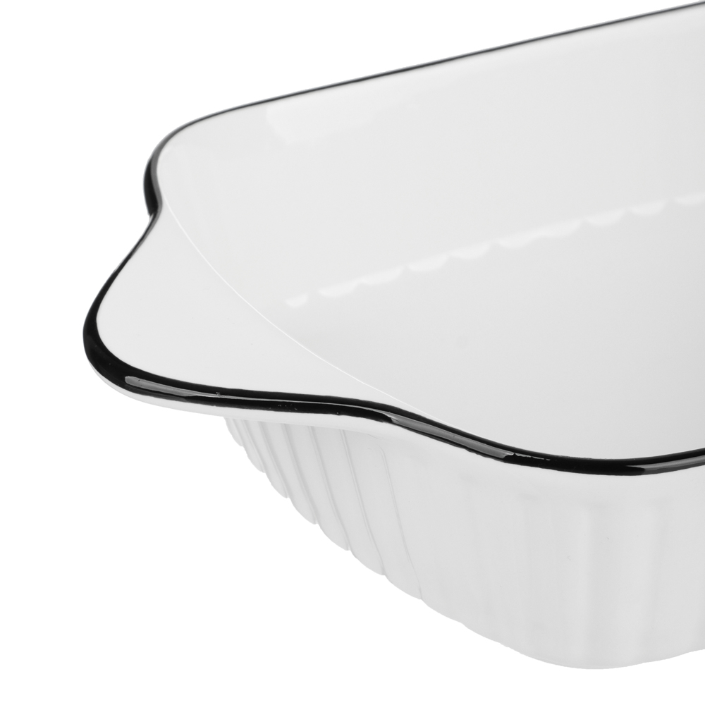 MILLIMI Соло Форма для запекания и сервировки прямоугольная, 800мл, 26,5х14х5см, фарфор, арт.№ 816-011