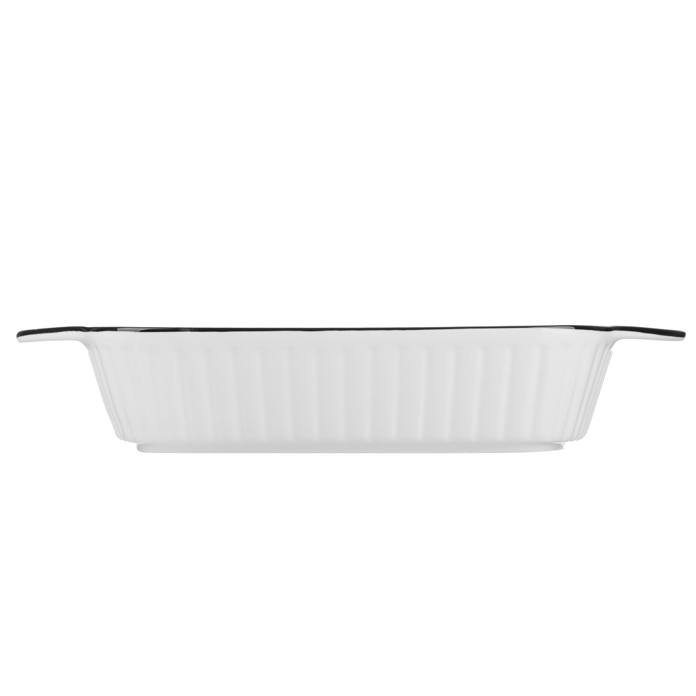 MILLIMI Соло Форма для запекания и сервировки прямоугольная, 800мл, 26,5х14х5см, фарфор, арт.№ 816-011
