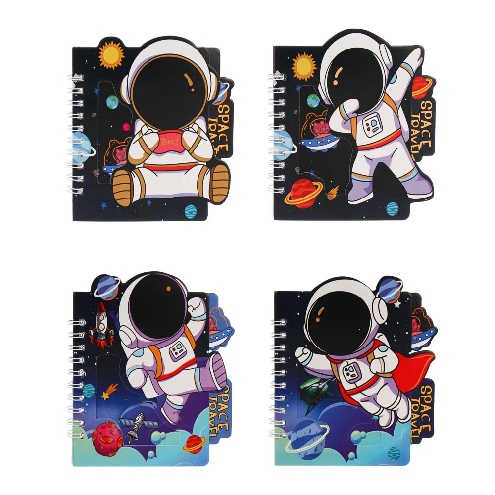 Записная книжка фигурная на спирали "Дино" 8,3х11см., 4 диз., арт.№ 557-138