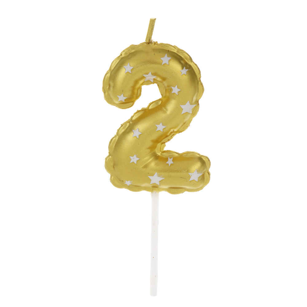 Свеча для торта тм Fntastic 5,2 см, в форме цифр (2), парафин, арт.№ 506-279