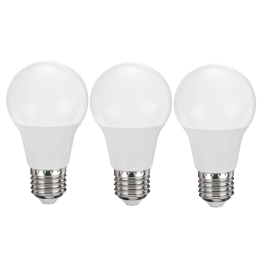 BY Лампа светодиодная 2+1шт, A60 9 Вт, E27, 720 Лм, 4000 К, 175-265 В, арт.№ 925-404