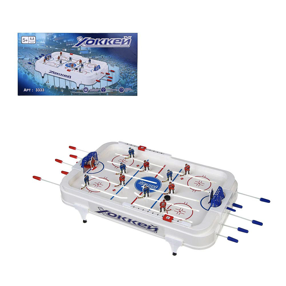 Набор игровой "Настольный хоккей", ABS, металл, бумага, ИГРОЛЕНД, арт.№ 897-122