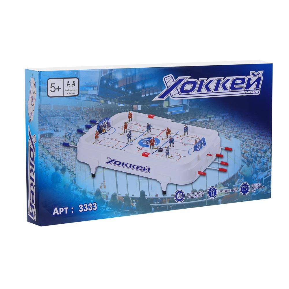 Настольная игра "Хоккей", ИГРОЛЕНД, ABS, металл, бумага, арт.№ 897-122