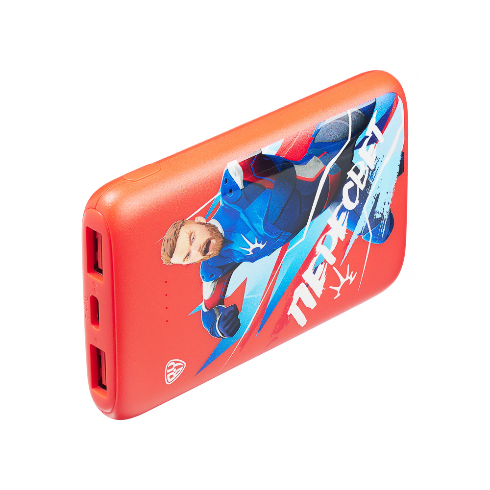 BY Аккумулятор мобильный, 5000 мАч, 2xUSB-A, 1xUSB-C,1xMicro-USB, QC+PD, 5А, Герои, ПЕРЕСВЕТ, арт.№ 031-088