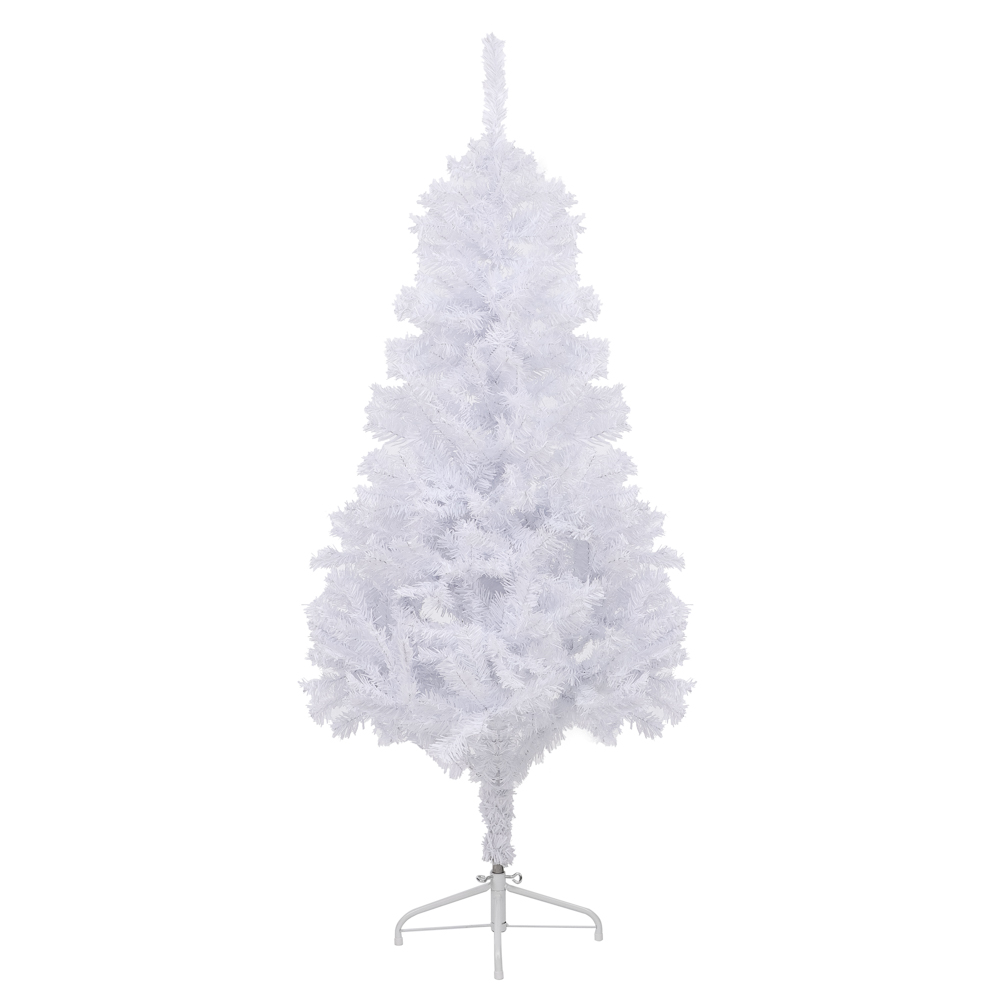 Ель искусственная белая 150см, 450 веток, ПВХ, арт.№ 355-021