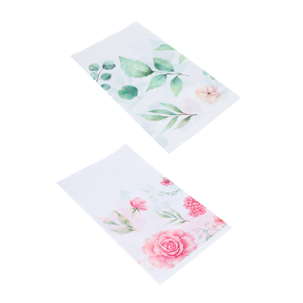 Скатерть одноразовая "Цветы" тм Fntastic, 137x183 см, пластик, 2 вида, арт.№ 530-498