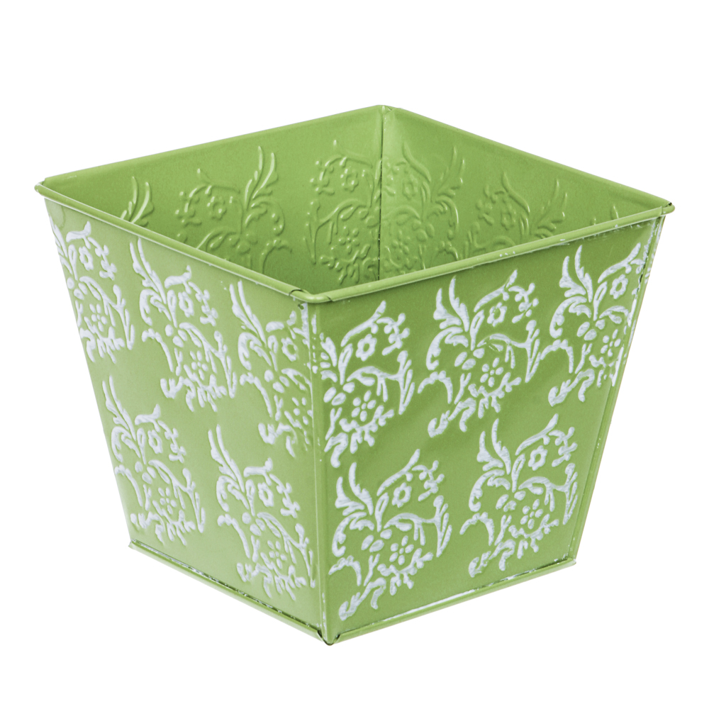 INBLOOM Кашпо квадратное 14х14х12см, металл, арт.№ 164-314