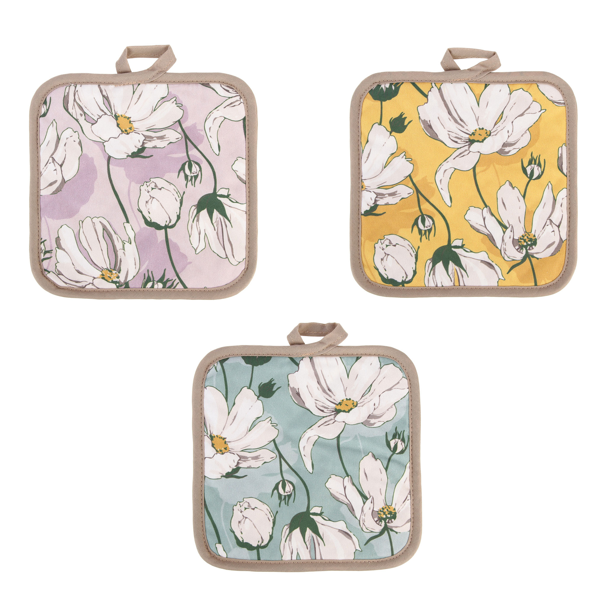 BY COLLECTION Дейзи Прихватка, 100% хлопок, 18х18см, 3 дизайна, арт.№ 488-164