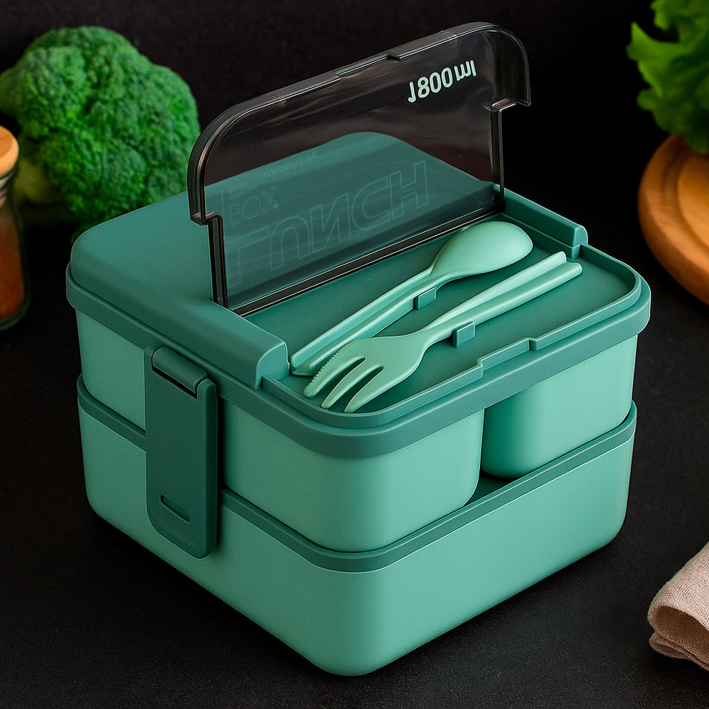 Ланч-бокс двухуровневый, премиум, полипропилен, арт.№ 861-522