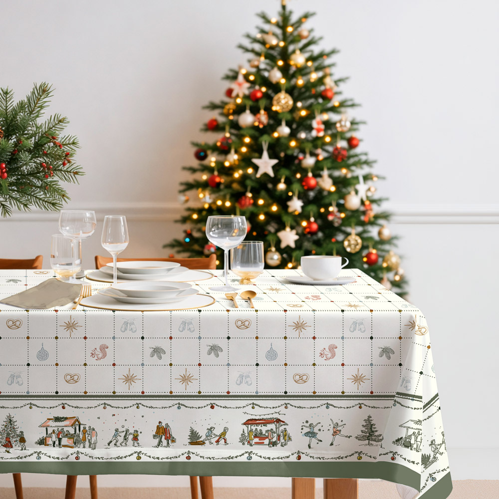 Скатерть текстильная тм PROVANCE Время чудес, 140х230см, 140г/м, 100% полиэстер, арт.№ 492-329