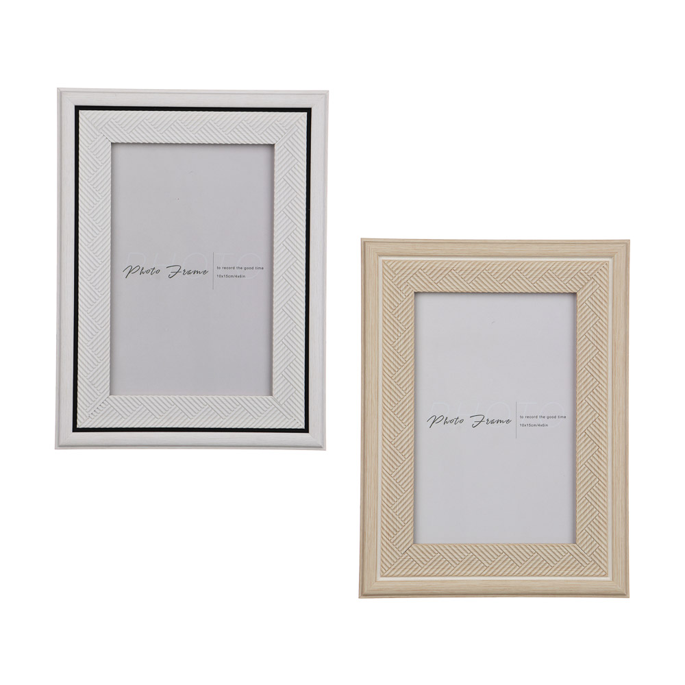 Фоторамка, 10х15 см, полистирол, 2 дизайна, арт.3-30, арт.№ 520-885