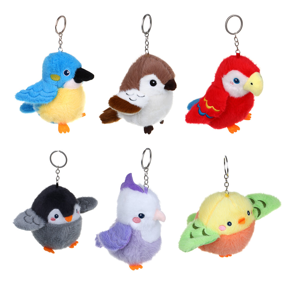 ИГРОЛЕНД Брелок мягкий "Птенчик", 10 см, полиэстер, металл, 6 видов, арт.№ 264-470