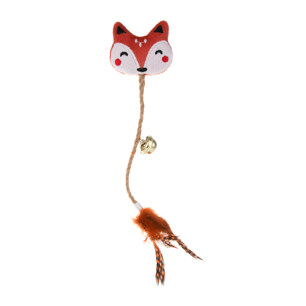 Игрушка для кошек тм VETTA, лисичка с пером, п/э, 25см, арт.№ 273-560
