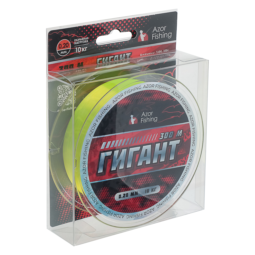 AZOR FISHING Леска ГИГАНТ, 300м, 0,20мм, арт.№ 144-106