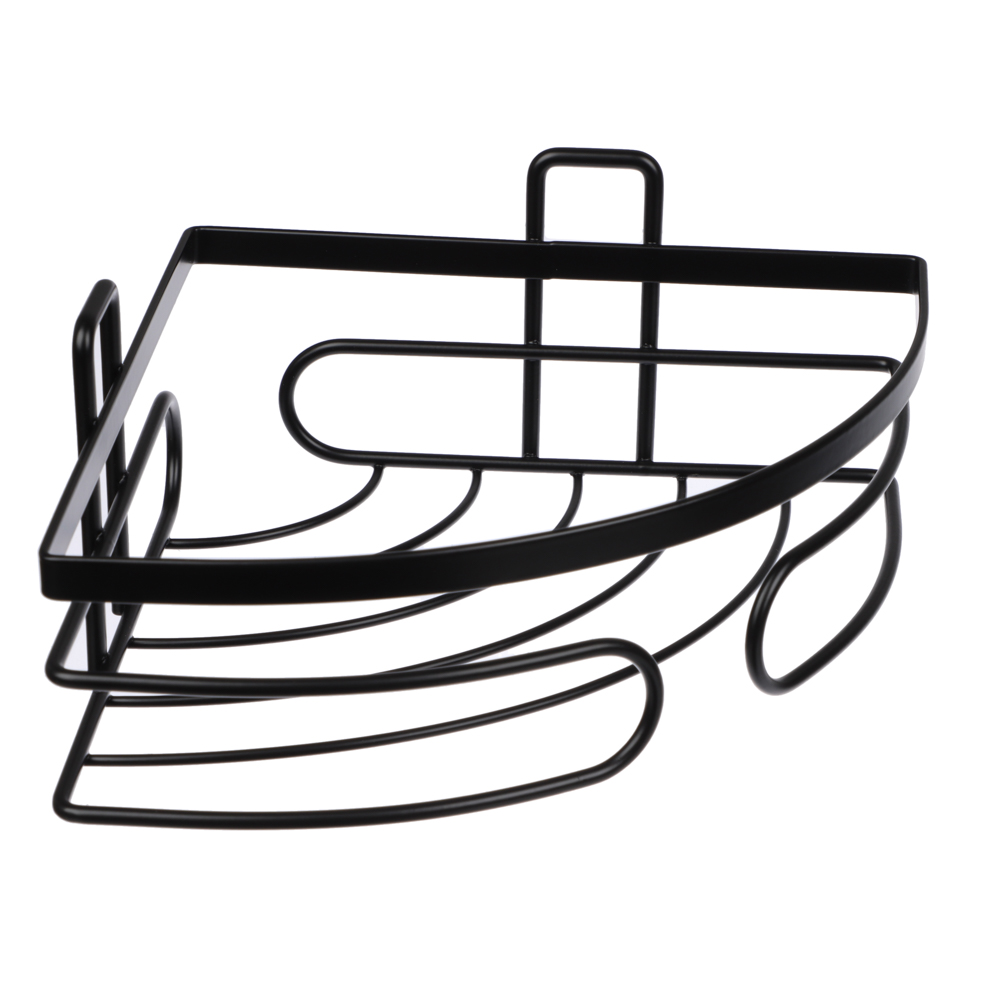 VETTA Полка настенная, угловая, металл, 26,5x19x6,5 см, черный, арт.№ 478-244