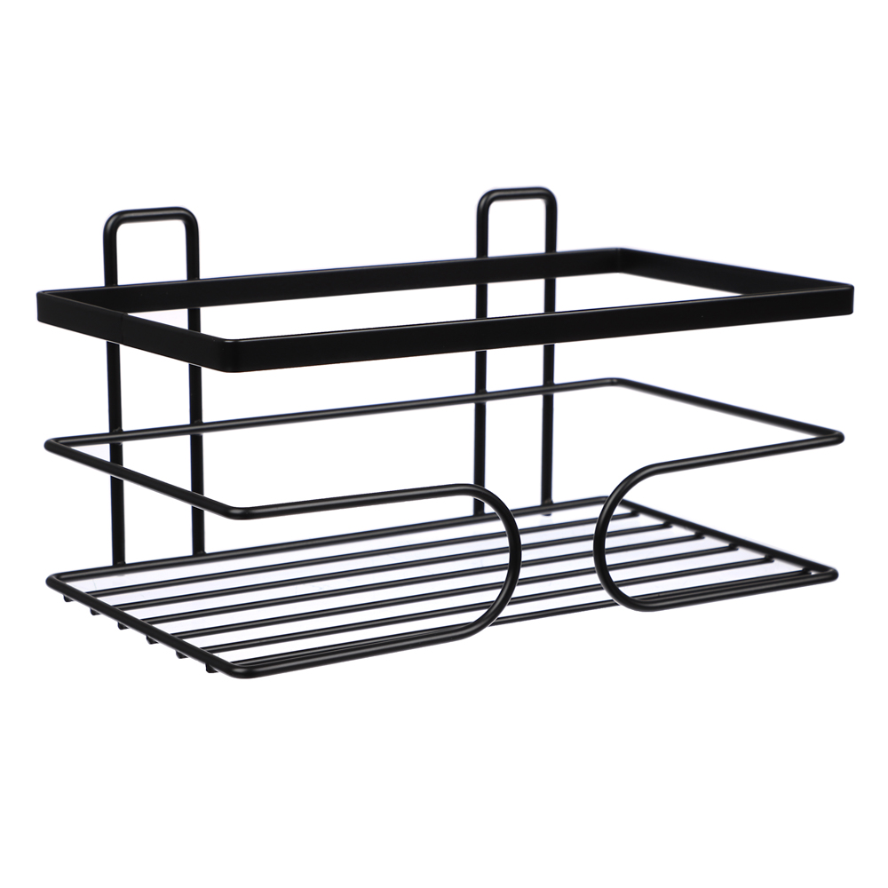 VETTA Полка настенная, прямоугольная, металл, 24x14x10 см, черный, арт.№ 478-246