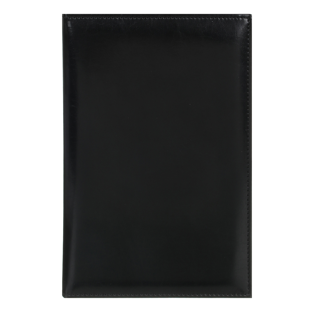 Ежедневник недатир. "Бизнес" А5, 320стр, твердая обл.с поролоном, ПУ, бумага, пакет, черный, арт.№ 572-056