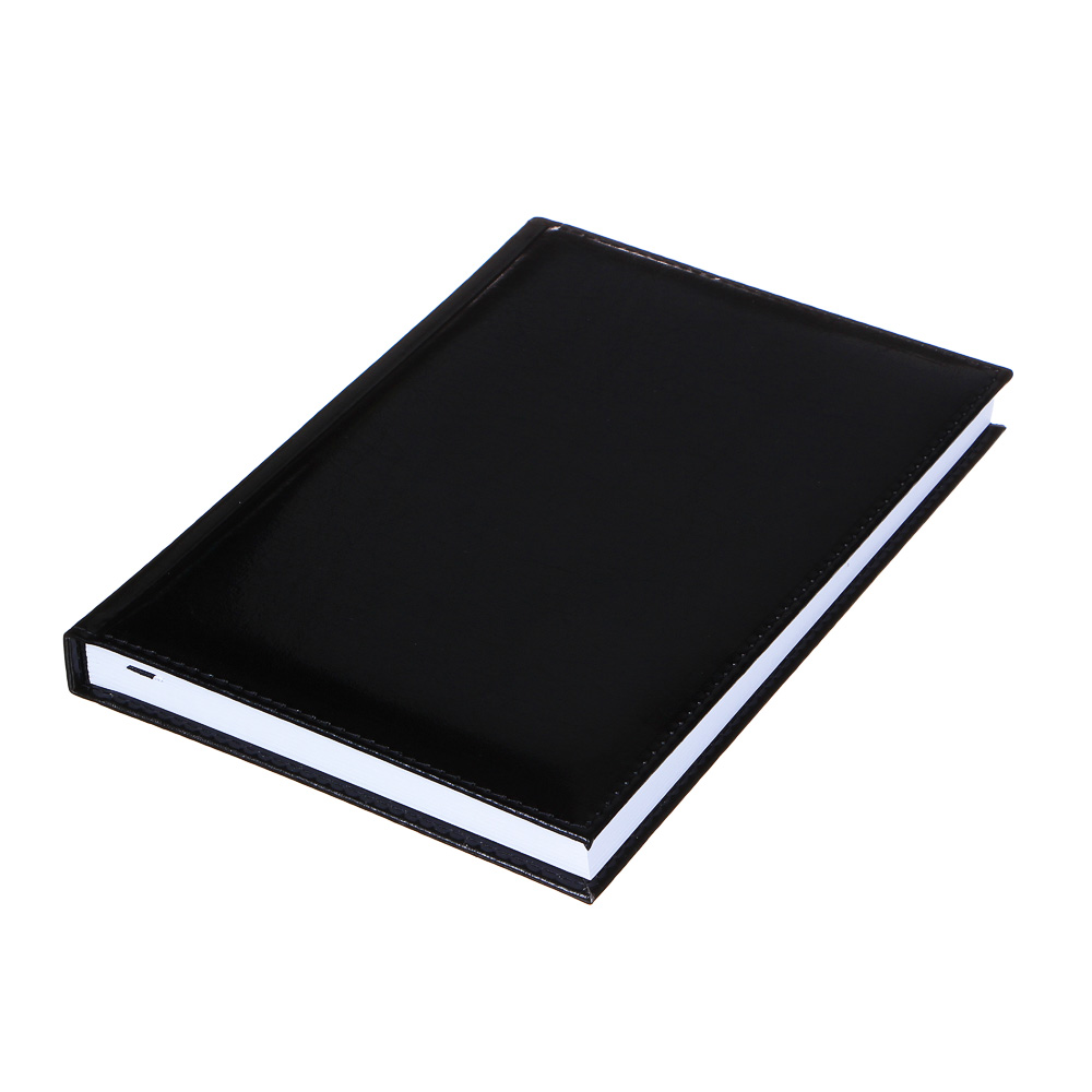 Ежедневник недатир. "Бизнес" А5, 320стр, твердая обл.с поролоном, ПУ, бумага, пакет, черный, арт.№ 572-056