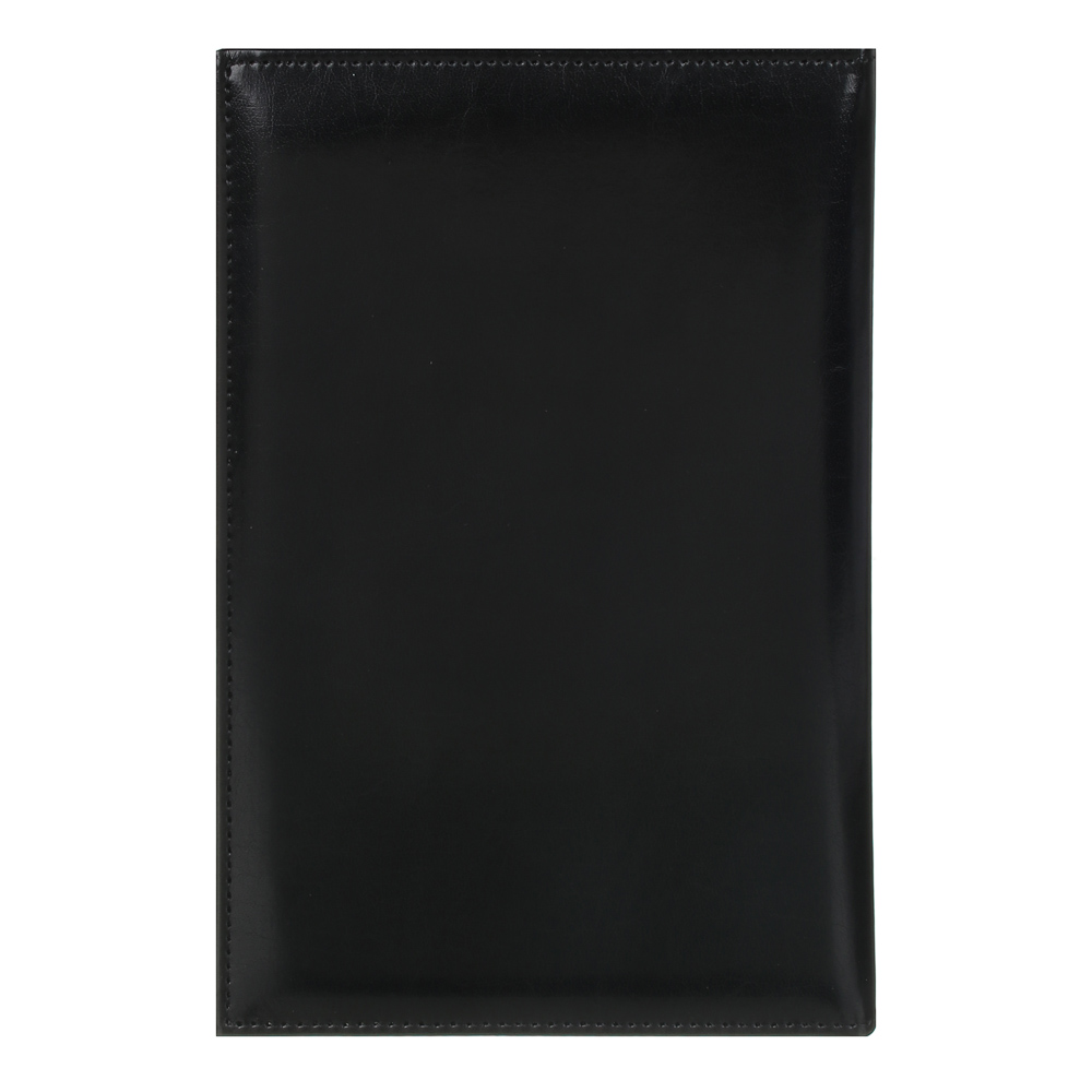 Ежедневник недатир. "Бизнес" А5, 320стр, твердая обл.с поролоном, ПУ, бумага, пакет, черный, арт.№ 572-056